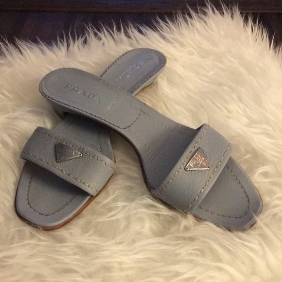 Prada Shoes - Prada leather, slip on Sandal